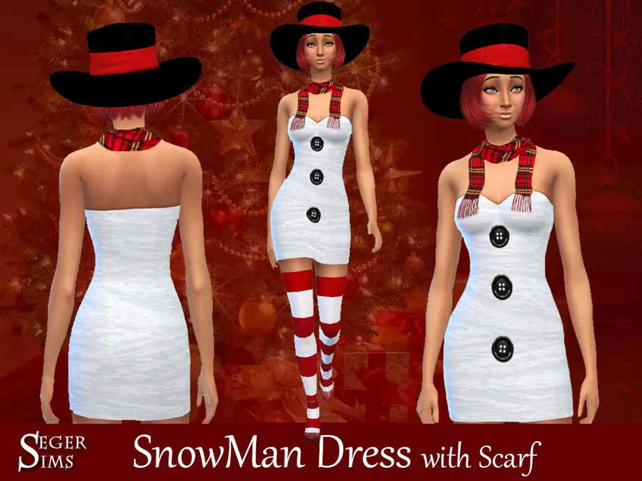 SnowmanDress and Scarf