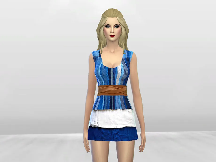 Country Patchwork Denim Dress