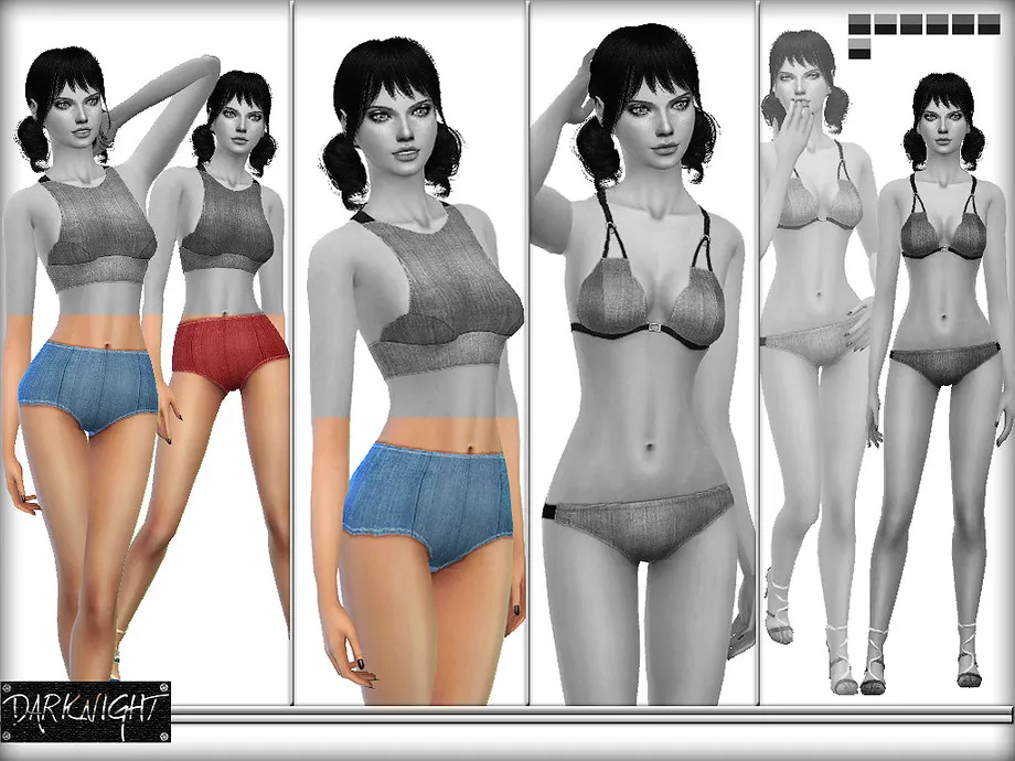 High Rise Stretch-Denim Boy Shorts