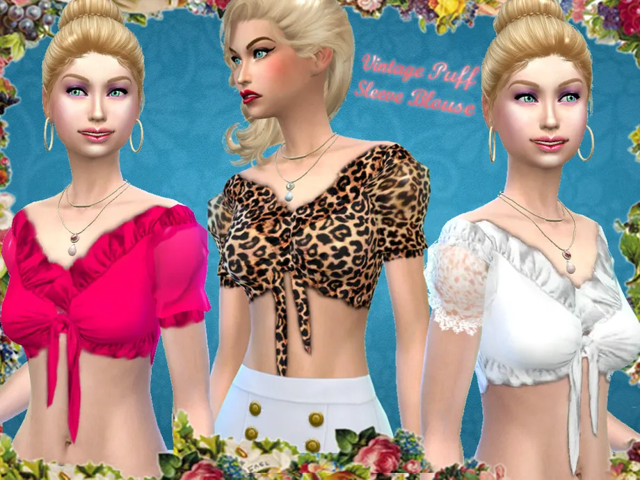 Vintage Puff Sleeve Top