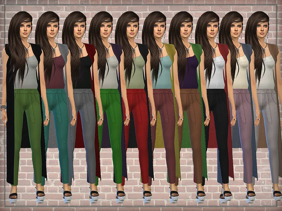 Designer Outfit (Jumpsuit) with Long Cardigan