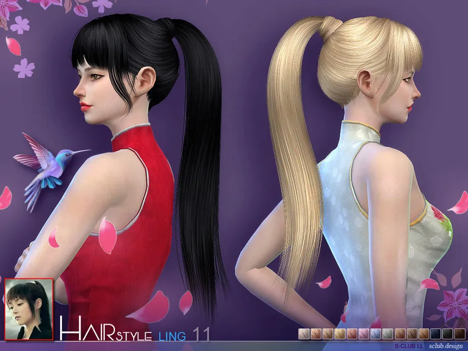 sclub ts4 hair Ling n11