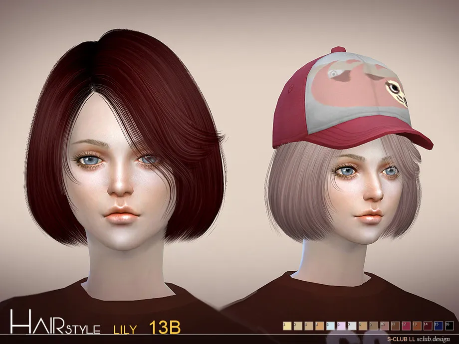 sclub ts4 hair Lily n13B update20170108