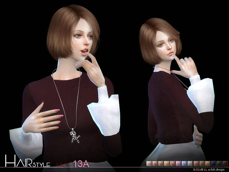 sclub ts4 hair Lily n13A update 20170108