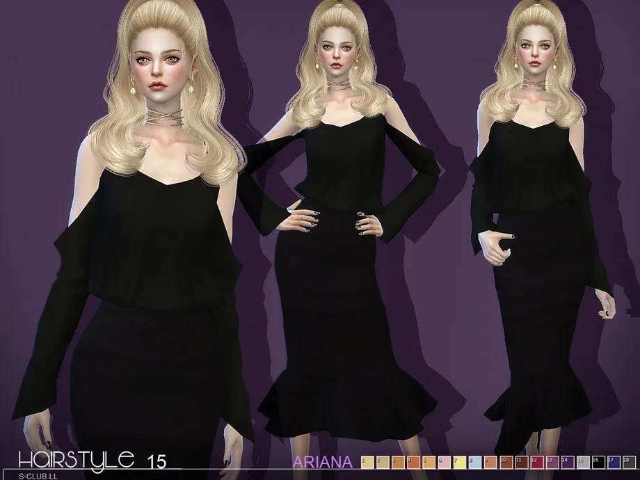sclub ts4 hair Ariana n15