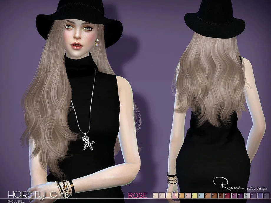 sclub ts4 hair Rose n18 (update07/04/2017)