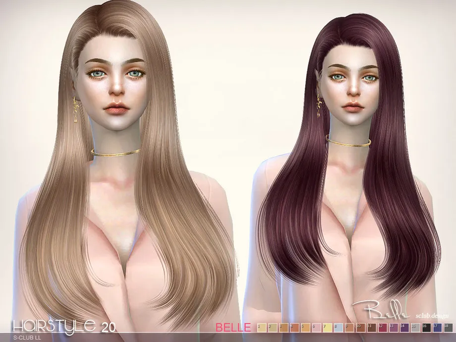 sclub ts4 hair Belle n20