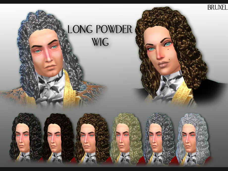 Bruxel - Long Powder Wig