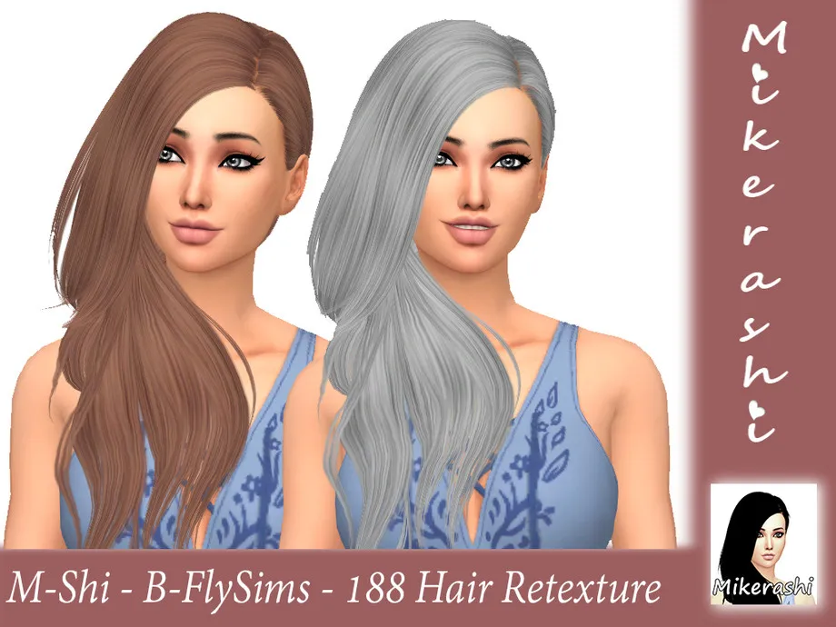 M-Shi - B-FlySims - 188 Hair Retexture (Mesh Needed)
