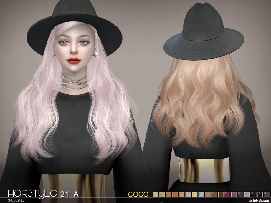 sclub ts4 hair CoCo n21A