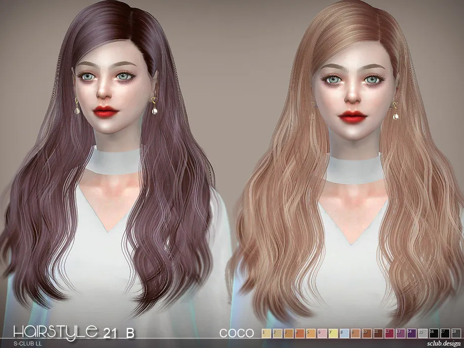 sclub ts4 hair CoCo n21B