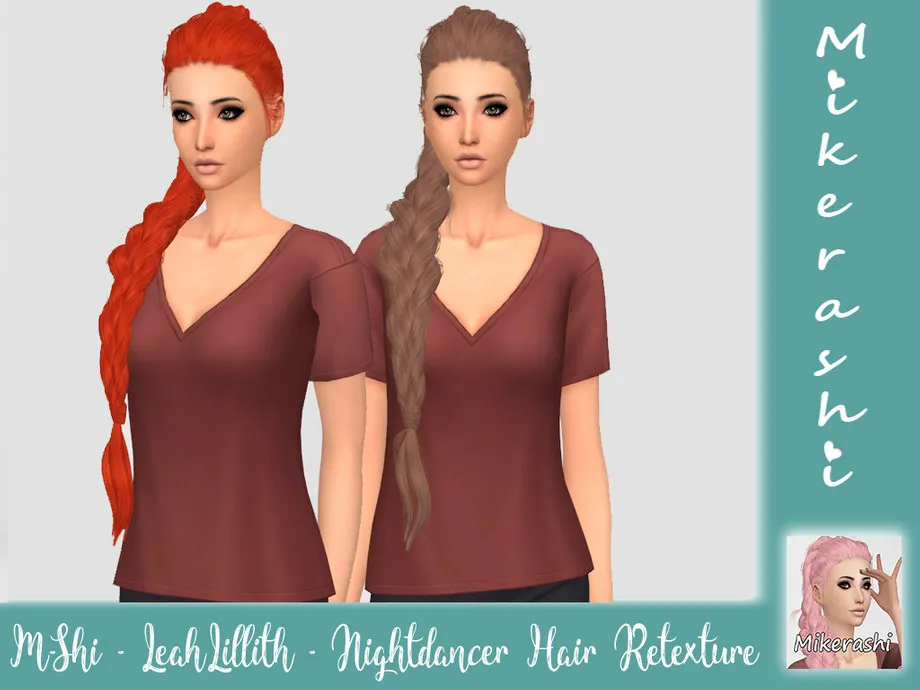 M-Shi - LeahLillith - Nightdancer Hair Retexture (Mesh Need)