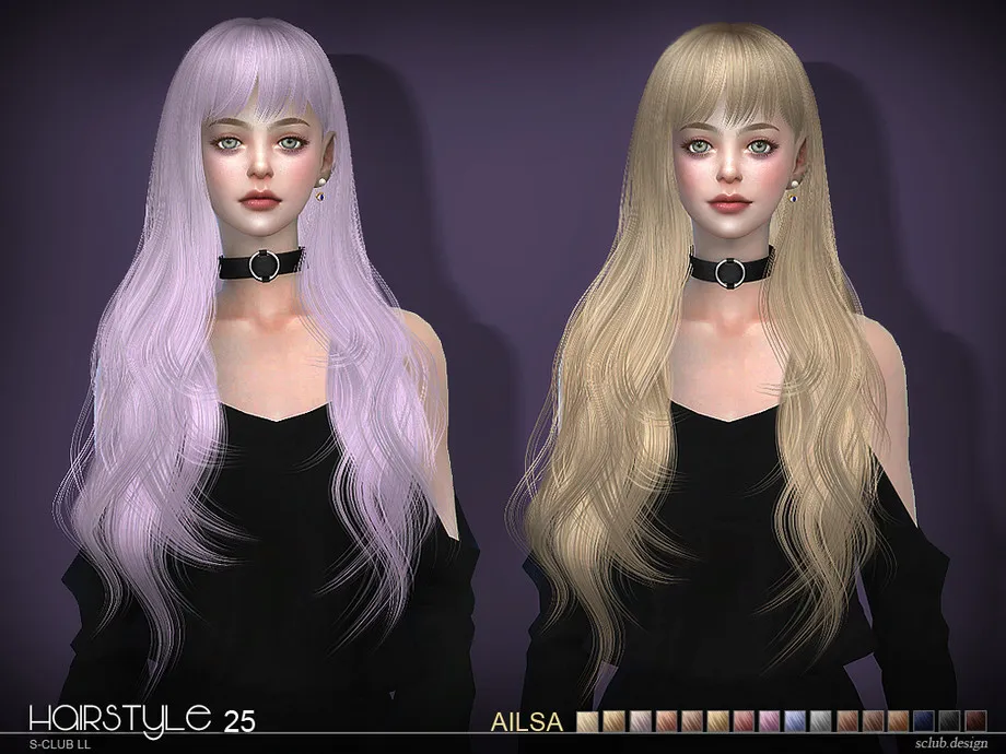 sclub ts4 hair Ailsa n25