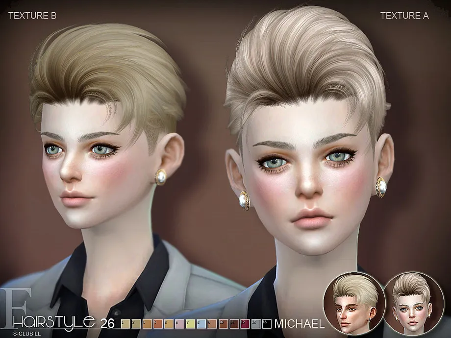 sclub ts4 hair Michael n26