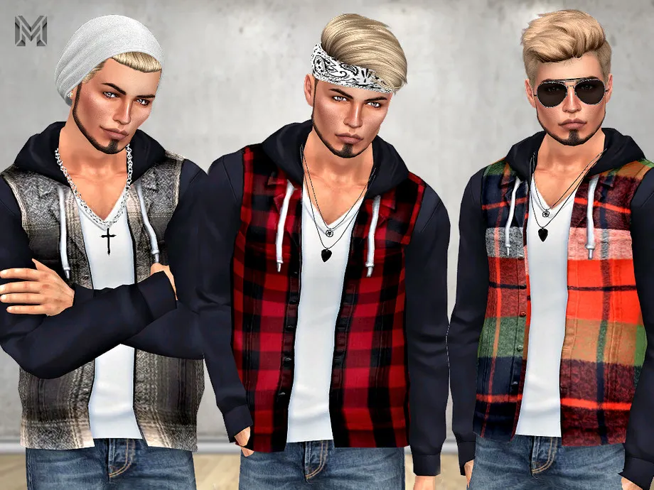 MP Male Casual Plaid Jacket