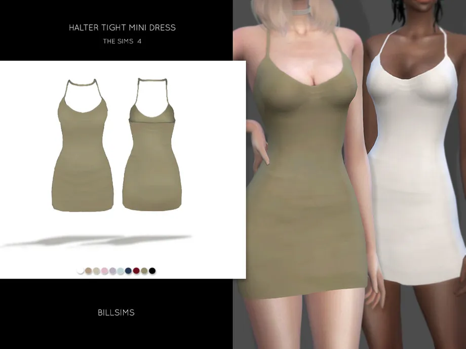 Halter Tight Mini Dress