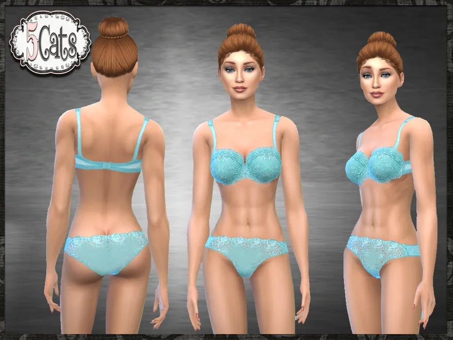 Lace Rose Bra and Underwear Set