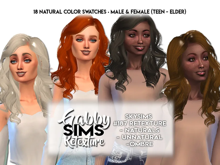 Gabby Sims - Skysims #187 Natural Retexture: MESH NOT INCL.