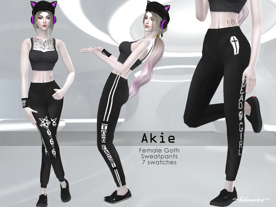 AKIE - Goth Sweatpants - Mesh Needed