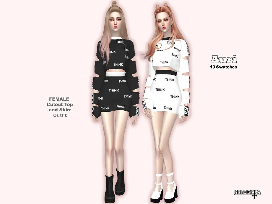 AURI - Cutout Top n' Skirt - Outfit