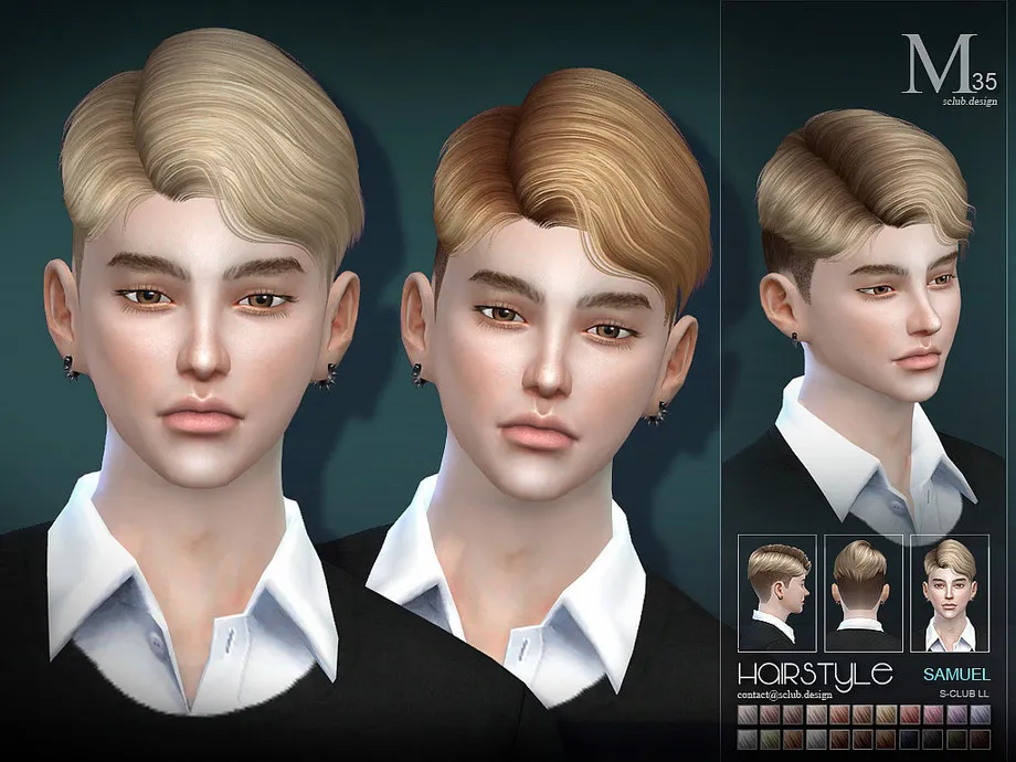 sclub ts4 hair Samuel n35