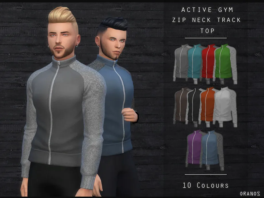 Active Gym Zip Neck Track Top