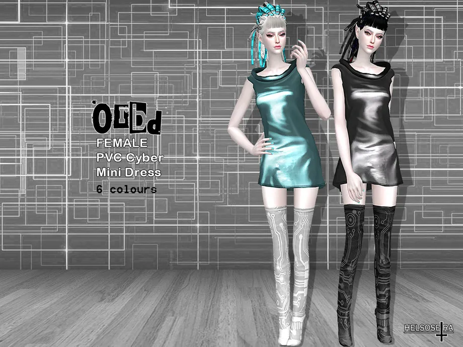 ORBD - PVC Cyber Goth - Mini Dress