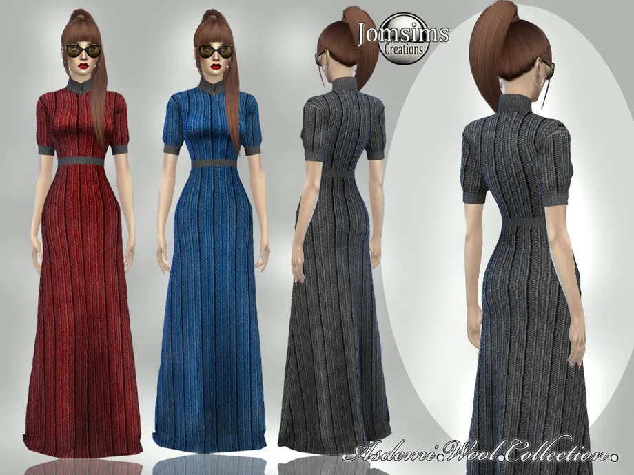 asdemi wool long dress 2