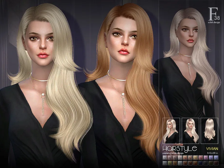 sclub ts4 hair Vivian n38