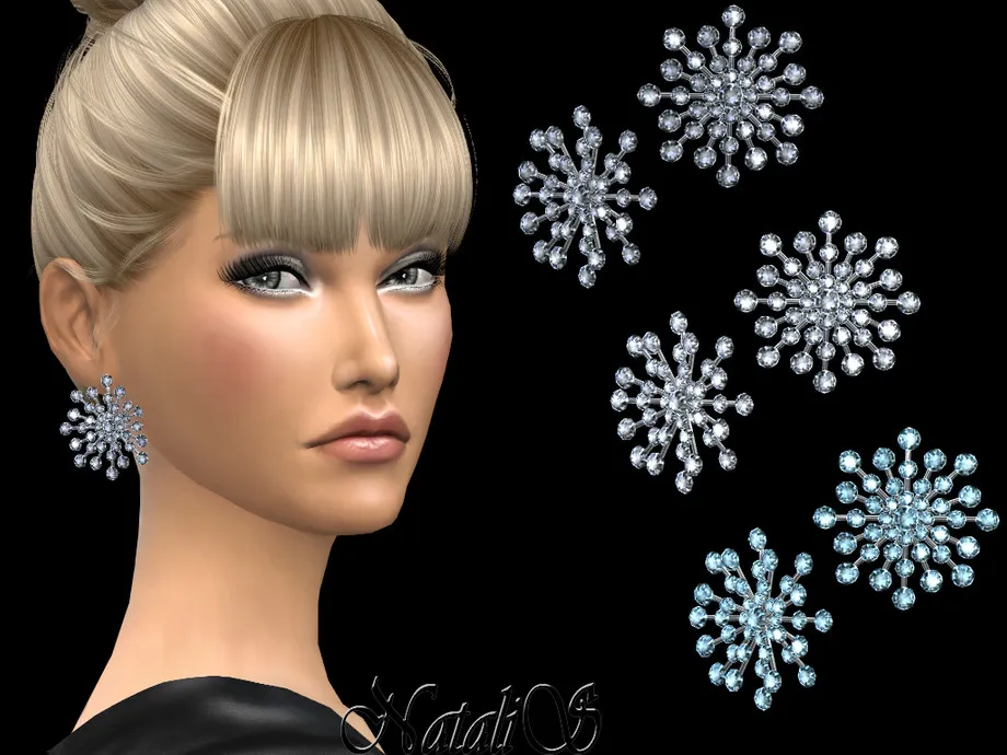 NataliS_Round crystals snowflake earrings
