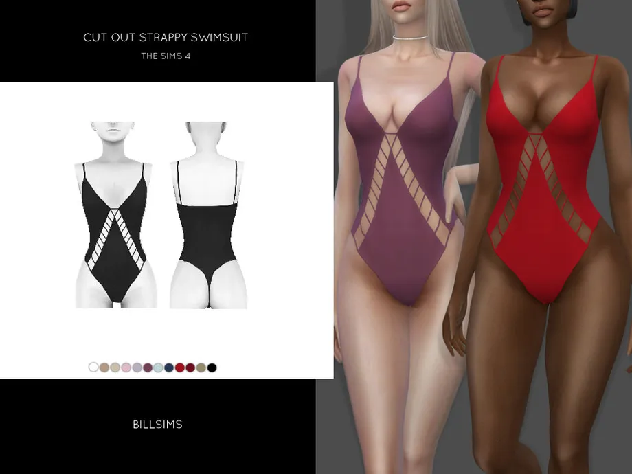 Cut Out Strappy Swimsuit