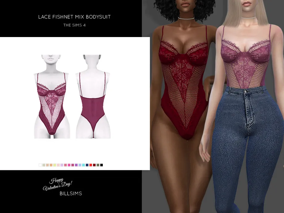 Lace Fishnet Mix Bodysuit