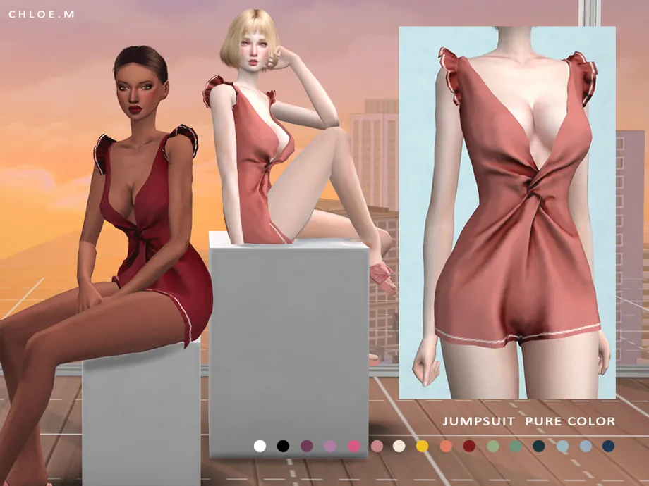 ChloeM-Jumpsuit pure color