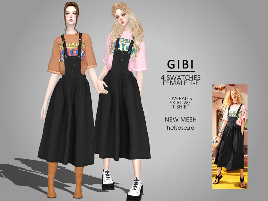 GIBI - Overalls with Tee/Outfit