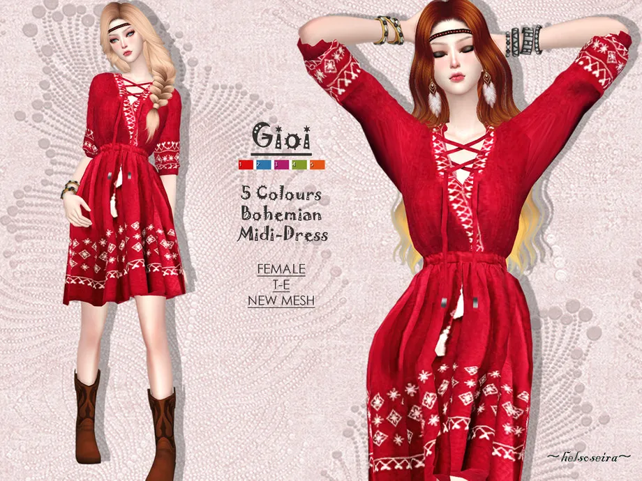 GIOI - Bohemian Midi Dress
