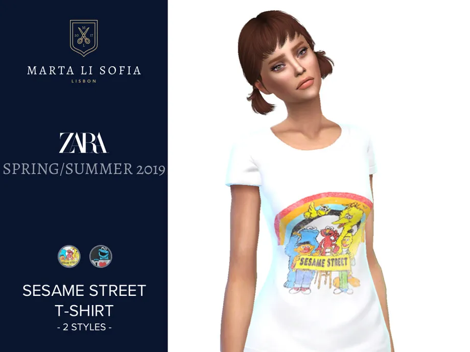 Marta Li Zara Sesame Street T-shirt