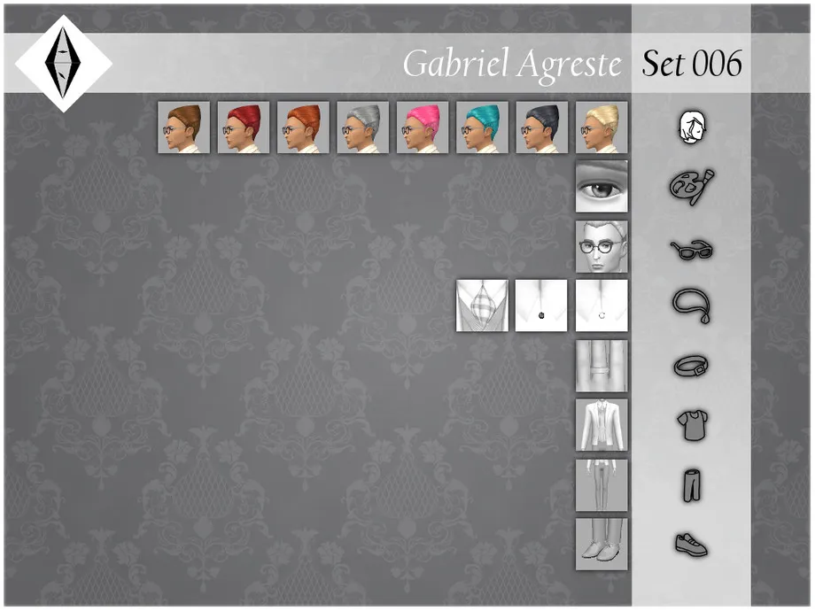 Gabriel Agreste - Set006 - Hair - EA