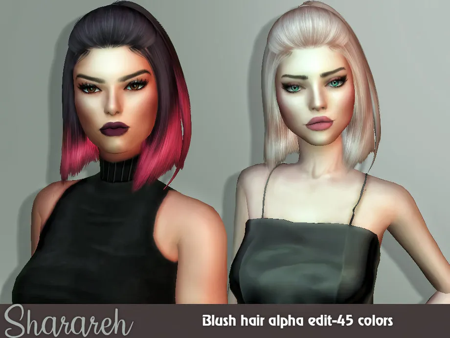 Blush hair alpha edit