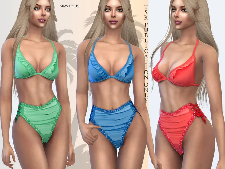 Tropics swimsuit with ruffles on bra