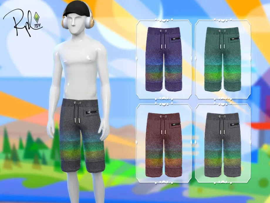 M Elastic Waist Cotton Shorts.