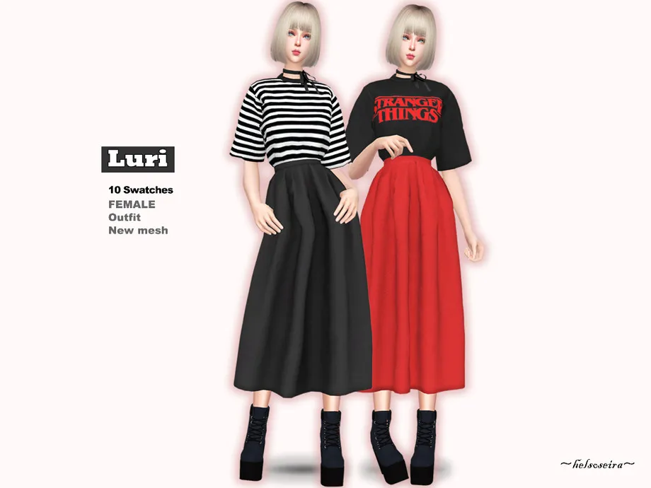 LURI - Tee 'n Skirt Outfit