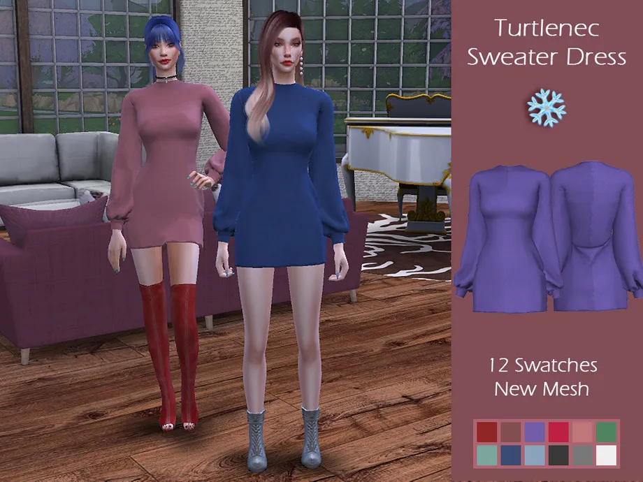 LMCS Turtleneck Sweater Dress