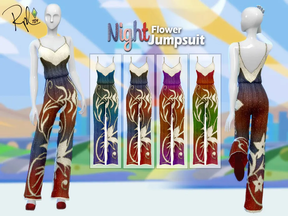 F Night Flower Jumpsuit