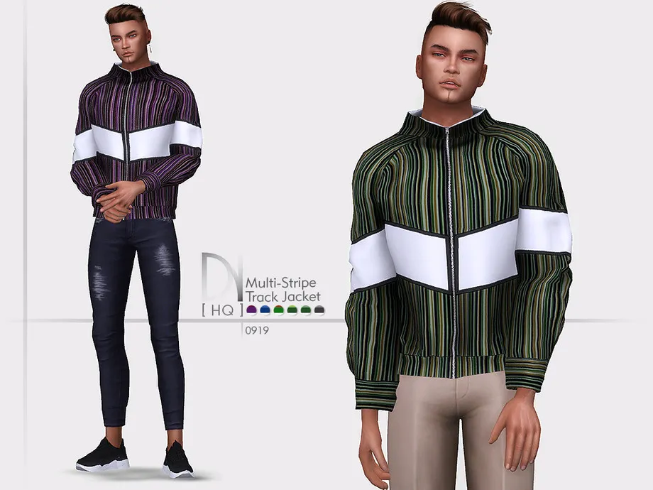 Multi-Stripe Track Jacket