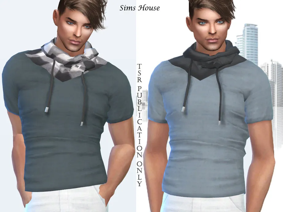 Men's T-shirt with a collar