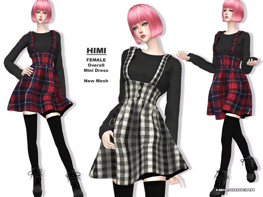 HIMI - Overall Mini Dress