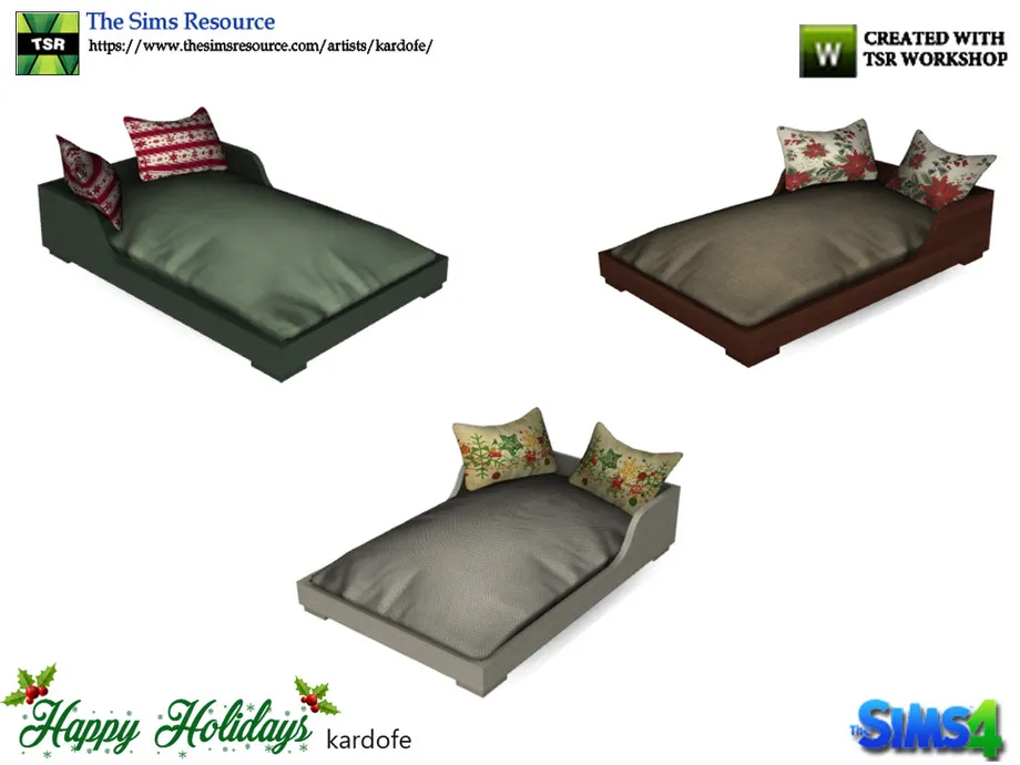 kardofe_Happy Holidays_Small pet bed