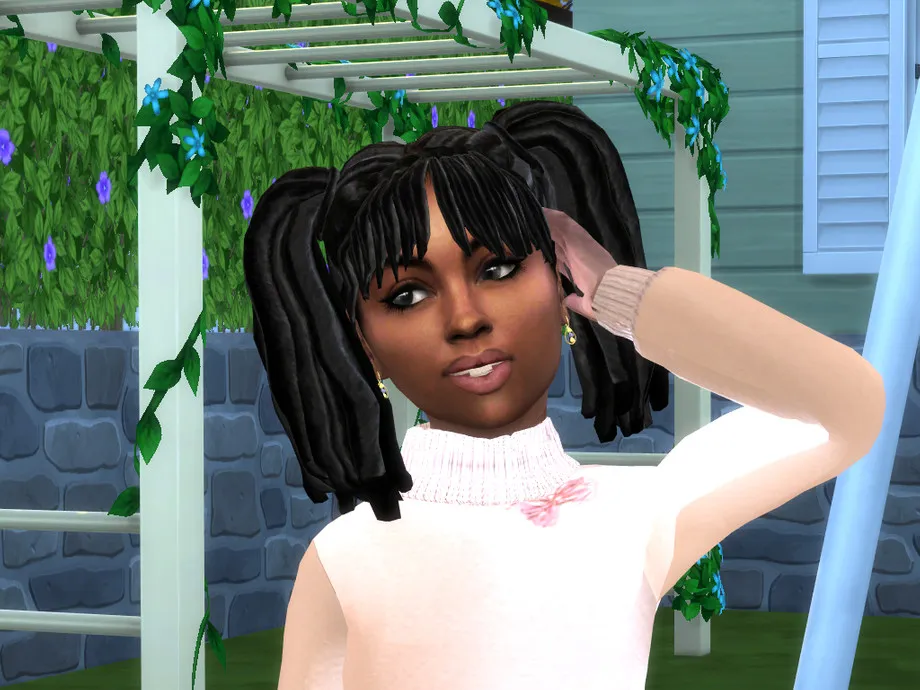 Pigtail Dreads with Bangs Child