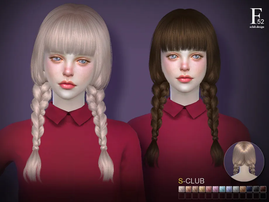 sclub ts4 hair  n52