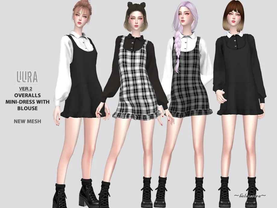 UURA - Ver.2 - Mini Dress with Blouse